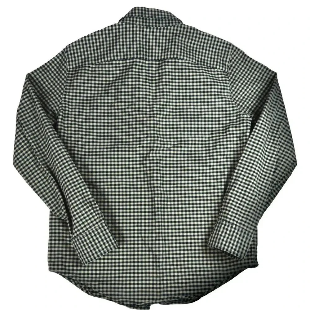 Abercrombie Fitch Shirt XS Tan / Black Plaid Mens Cotton Long Sleeve Button - Picture 3 of 8